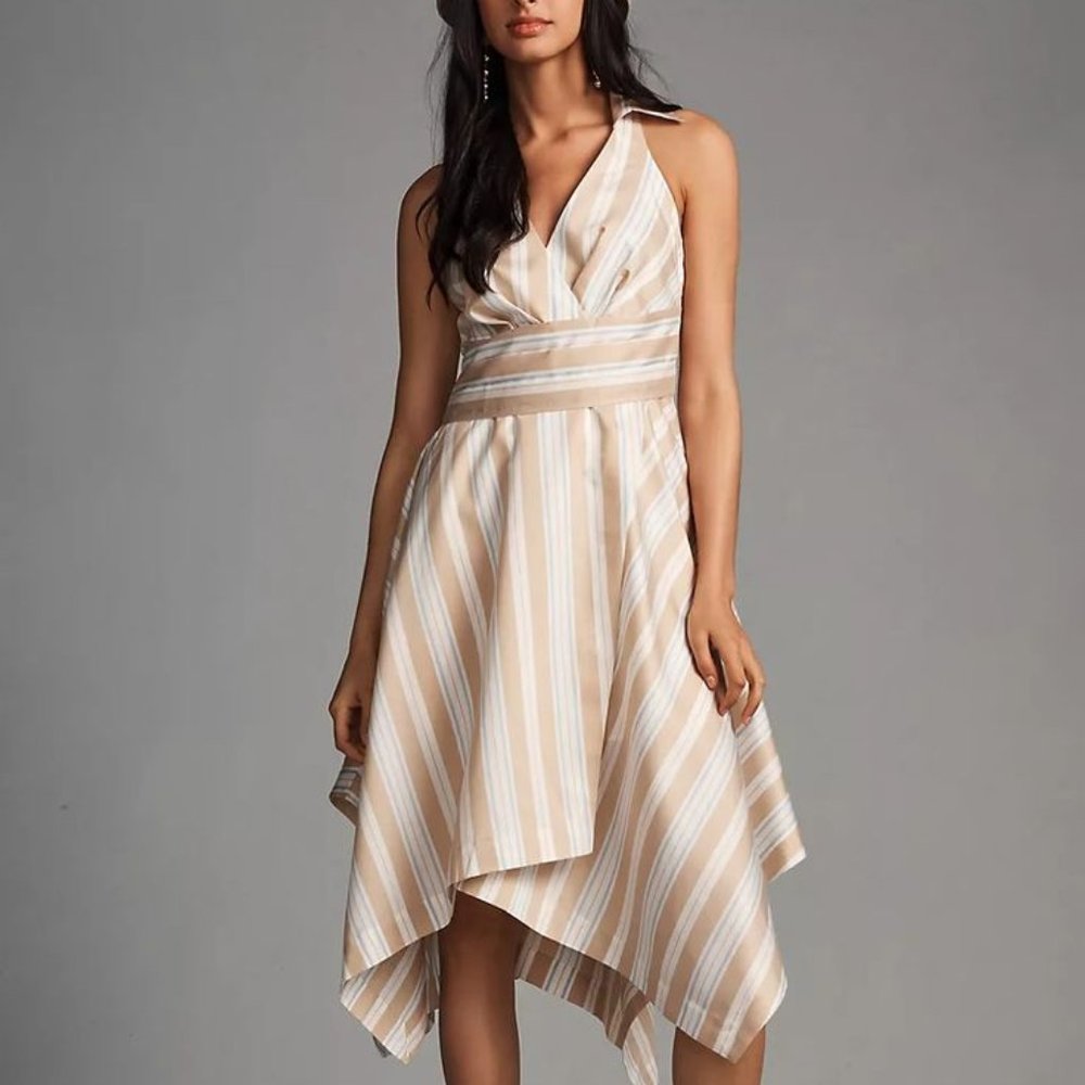 Brand New Maeve Asymmetrical Wrap Shirt Dress